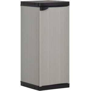 Royalton - Garden Storage Cabinet with 1 Shelf Grey and Black 35x40x85 cm