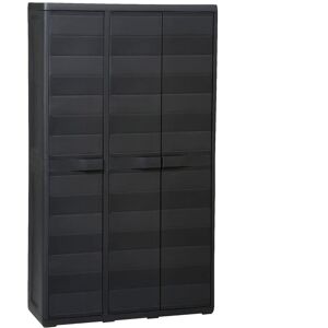 Garden Storage Cabinet with 4 Shelves Black - Royalton