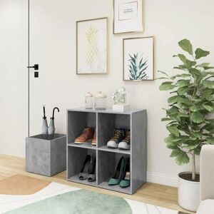 Hall Shoe Cabinet Concrete Grey 105x35.5x70 cm Engineered Wood - Royalton