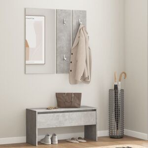 BERKFIELD HOME Royalton Hallway Furniture Set Concrete Grey Engineered Wood