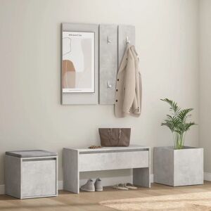 BERKFIELD HOME Royalton Hallway Furniture Set Concrete Grey Engineered Wood