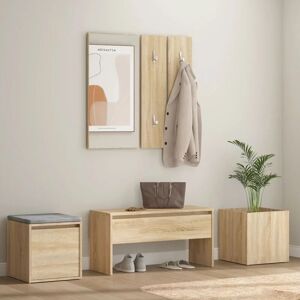 BERKFIELD HOME Royalton Hallway Furniture Set Sonoma Oak Engineered Wood