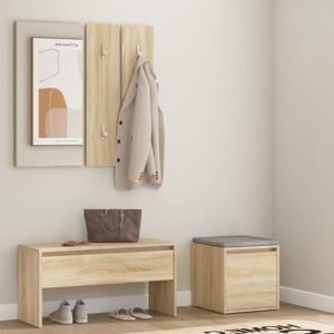 BERKFIELD HOME Royalton Hallway Furniture Set Sonoma Oak Engineered Wood