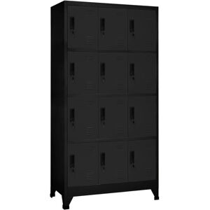 Locker Cabinet Black 90x45x180 cm Steel - Royalton