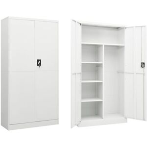 Berkfield Home - Royalton Locker Cabinet White 90x40x180 cm Steel