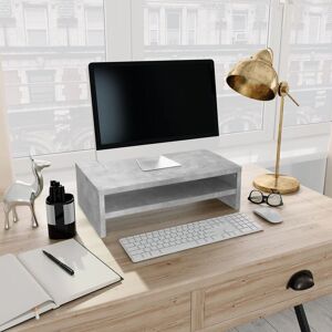 Royalton - Monitor Stand Concrete Grey 42x24x13 cm Engineered Wood