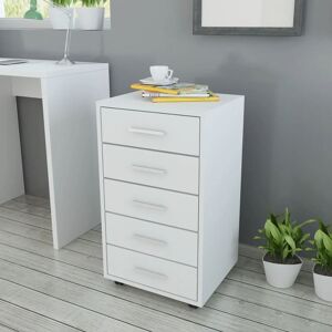 Royalton Office Drawer Unit with Castors 5 Drawers White