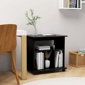 Rolling Cabinet Black 60x45x60 cm Engineered Wood - Royalton