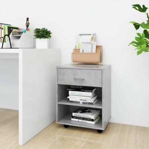 Royalton - Rolling Cabinet Concrete Grey 46x36x59 cm Engineered Wood