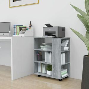 Royalton - Rolling Cabinet Grey Sonoma 60x35x75 cm Engineered Wood