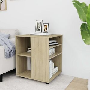 Royalton - Rolling Cabinet Sonoma Oak 60x53x72 cm Engineered Wood