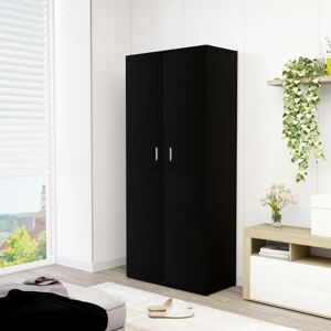 Shoe Cabinet Black 80x39x178 cm Engineered Wood - Royalton