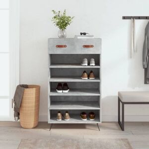 BERKFIELD HOME Royalton Shoe Cabinet Concrete Grey 60x35x105 cm Engineered Wood