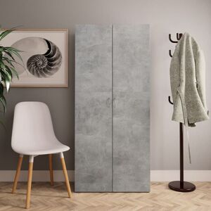 Shoe Cabinet Concrete Grey 80x35.5x180 cm Engineered Wood - Royalton