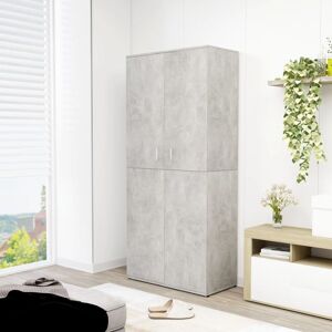 Shoe Cabinet Concrete Grey 80x39x178 cm Engineered Wood - Royalton