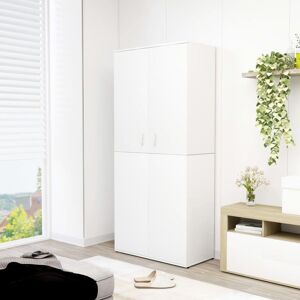 Shoe Cabinet White 80x39x178 cm Engineered Wood - Royalton