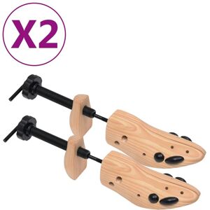 BERKFIELD HOME Royalton Shoe Trees 2 Pairs Size 41-46 Solid Pine Wood