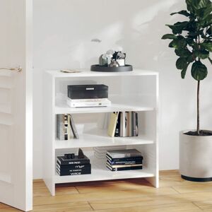 Sideboard High Gloss White 70x40.5x75 cm Engineered Wood - Royalton