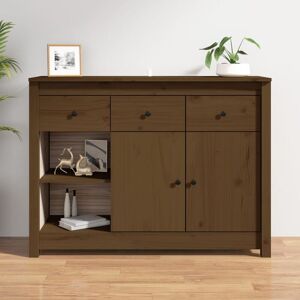 Sideboard Honey Brown 100x35x74 cm Solid Wood Pine - Royalton