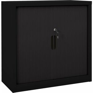 Sliding Door Cabinet Black 90x40x90 cm Steel - Royalton