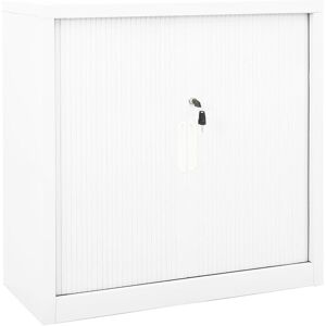 Sliding Door Cabinet White 90x40x90 cm Steel - Royalton