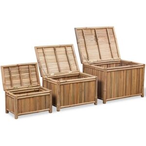 Berkfield Home - Royalton Storage Boxes 3 pcs Bamboo