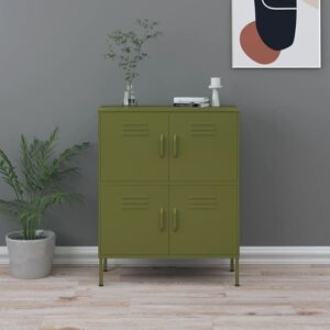 Storage Cabinet Olive Green 80x35x101.5 cm Steel - Royalton