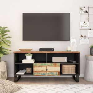 Tv Cabinet 100x33x46 cm Solid Wood Reclaimed&Engineered Wood - Royalton