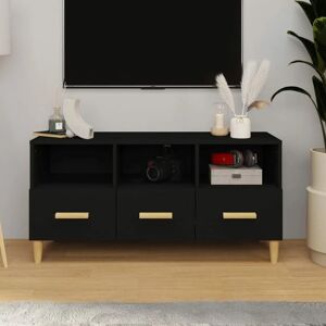 Tv Cabinet Black 102x36x50 cm Engineered Wood - Royalton