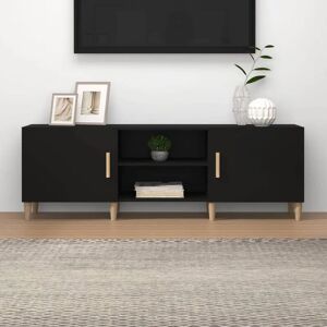 Tv Cabinet Black 150x30x50 cm Engineered Wood - Royalton