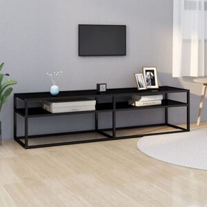 Tv Cabinet Black 160x40x40.5 cm Tempered Glass - Royalton