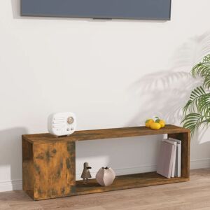 Tv Cabinet Smoked Oak 100x24x32 cm Engineered Wood - Royalton
