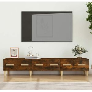 Tv Cabinet Smoked Oak 150x34.5x30 cm Engineered Wood - Royalton