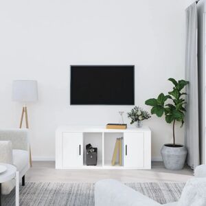 Tv Cabinet White 100x35x40 cm Engineered Wood - Royalton