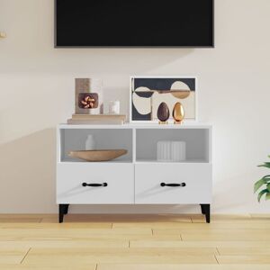 Tv Cabinet White 80x36x50 cm Engineered Wood - Royalton