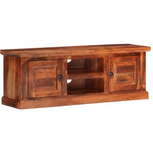 Tv Cabinet with Doors 112x30x40 cm Solid Wood Acacia - Royalton