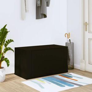 Wall-mounted Shoe Cabinet Black 70x35x38 cm Engineered Wood - Royalton