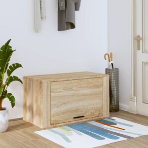 Wall-mounted Shoe Cabinet Sonoma Oak 70x35x38 cm Engineered Wood - Royalton