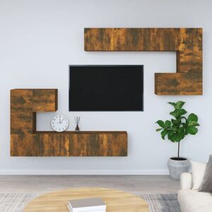 Royalton Wall-mounted TV Cabinet Smoked Oak Engineered Wood