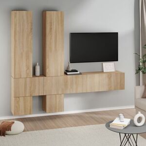 Wall-mounted tv Cabinet Sonoma Oak Engineered Wood - Royalton
