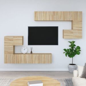 Royalton - Wall-mounted tv Cabinet Sonoma Oak Engineered Wood