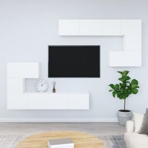 Royalton - Wall-mounted tv Cabinet White Engineered Wood