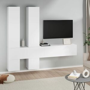 Royalton - Wall-mounted tv Cabinet White Engineered Wood