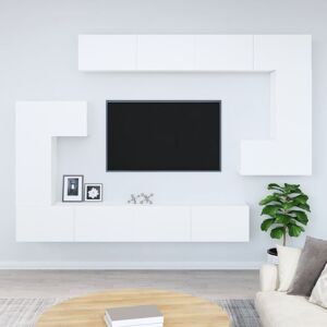 Wall-mounted tv Cabinet White Engineered Wood - Royalton