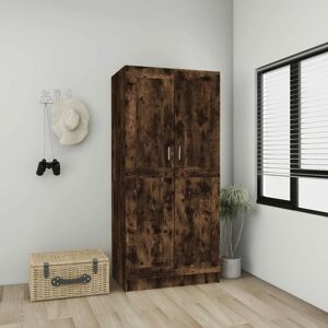 BERKFIELD HOME Royalton Wardrobe Smoked Oak 82.5x51.5x180 cm Engineered Wood