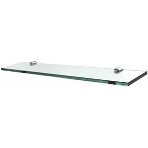 Glass Bathroom Shelves, Wall Mounted Bathroom Shelf 8MM Thick Tempered Glass Shelf for Kitchen Living Room and Toilet, 48CM 1 Pack - S'afielina