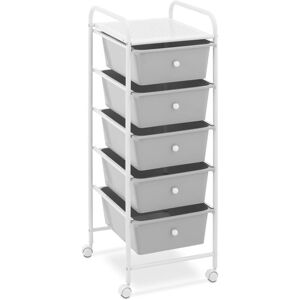 PHYSA Salon trolley Storage trolley 5 drawers grey Wheels 2 brakes