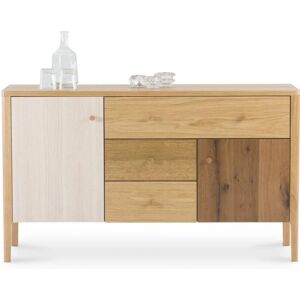 PRIVATEFLOOR Scandinavian style wooden sideboard Natural wood Melamine, Solid Oak, Wood - Natural wood