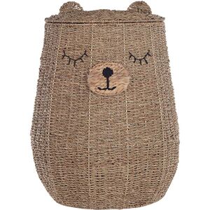 Beliani - Seagrass Wicker Bear Basket Hamper Natural Woven Accessory Fulan - Natural