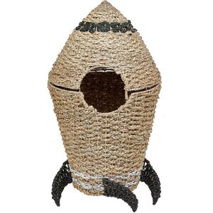 Beliani - Seagrass Wicker Rocket Basket Hamper Container for Toys Natural Woven Accessory Paarl - Natural